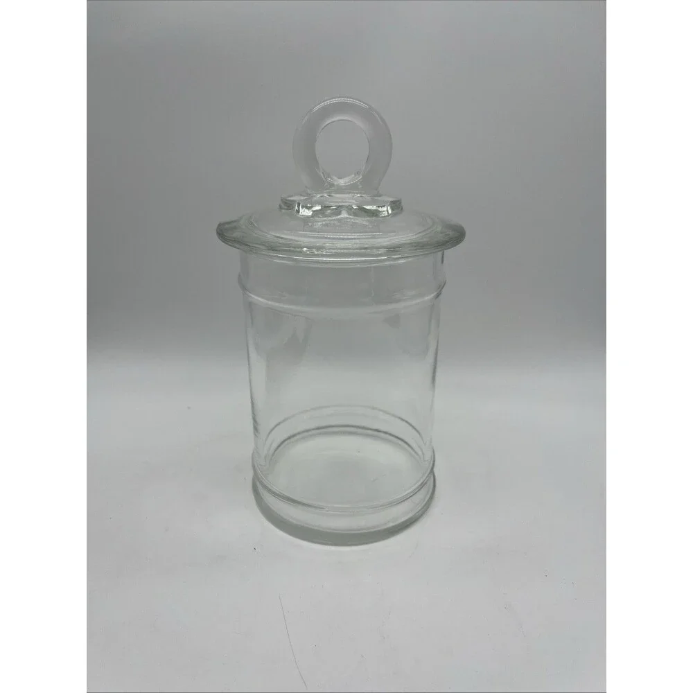 Vintage Glass Apothecary Jar w/ Lid, Storage Container